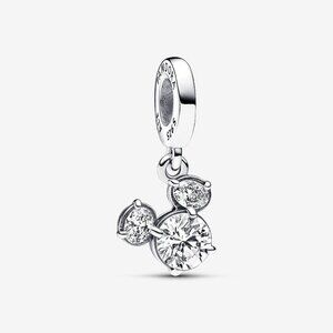 Pandora Disney Mickey Mouse Sparkling Head Silhouette Dangle Charm